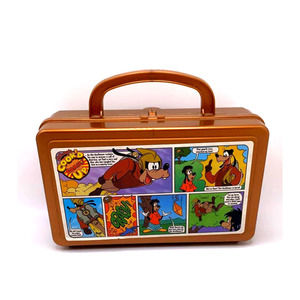 Vintage Goofy Disney Cook’d Comic Up Whirley Drink Works Pencil Box Lunch Box.